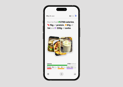 Minimalist calorie tracker ai android app calorie calories counter design eat fitness food health ios light mode minimalist mobile modern nutrition tracker ui ux