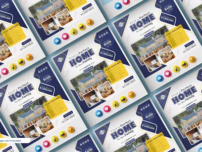 Dream house advertisement social media post design template luxury home