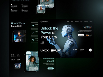 Data Analytics With BI Technology Landing Page ai saas ai website automation data data analysis data anotation design landing page machine learning saas saas website uiux web web design website