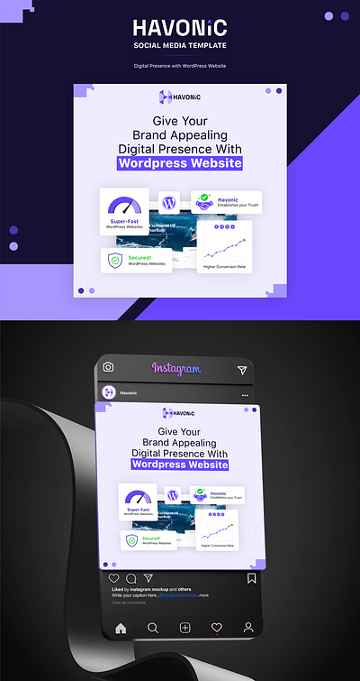 Havonic Social Media Post Templates 2d design ad design branding design graphic design illustration logo social media post templates socialmediaadvertising typography vector