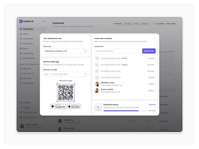 Share modal — Untitled UI invite invite team modal product design qr share modal ui design user interface