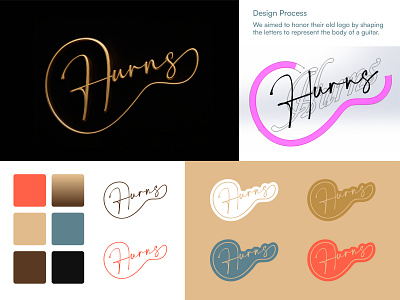 Hurns - Logo Redesign 🎸 3d design brand identity design branding brandmark creative logo creative logo design guitar guitar brand guitar logo hurns illustration jeroen van eerden lettermark logo logo design modern logo design music usa visual identity wordmark