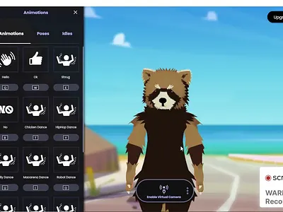 Model Name: Kuma Platform: Animaze Studio: Stallion Studio LTD 3d animaze anime bear blender cartoon design kuma open for commission rig stallion studio limited vrchat vtuber