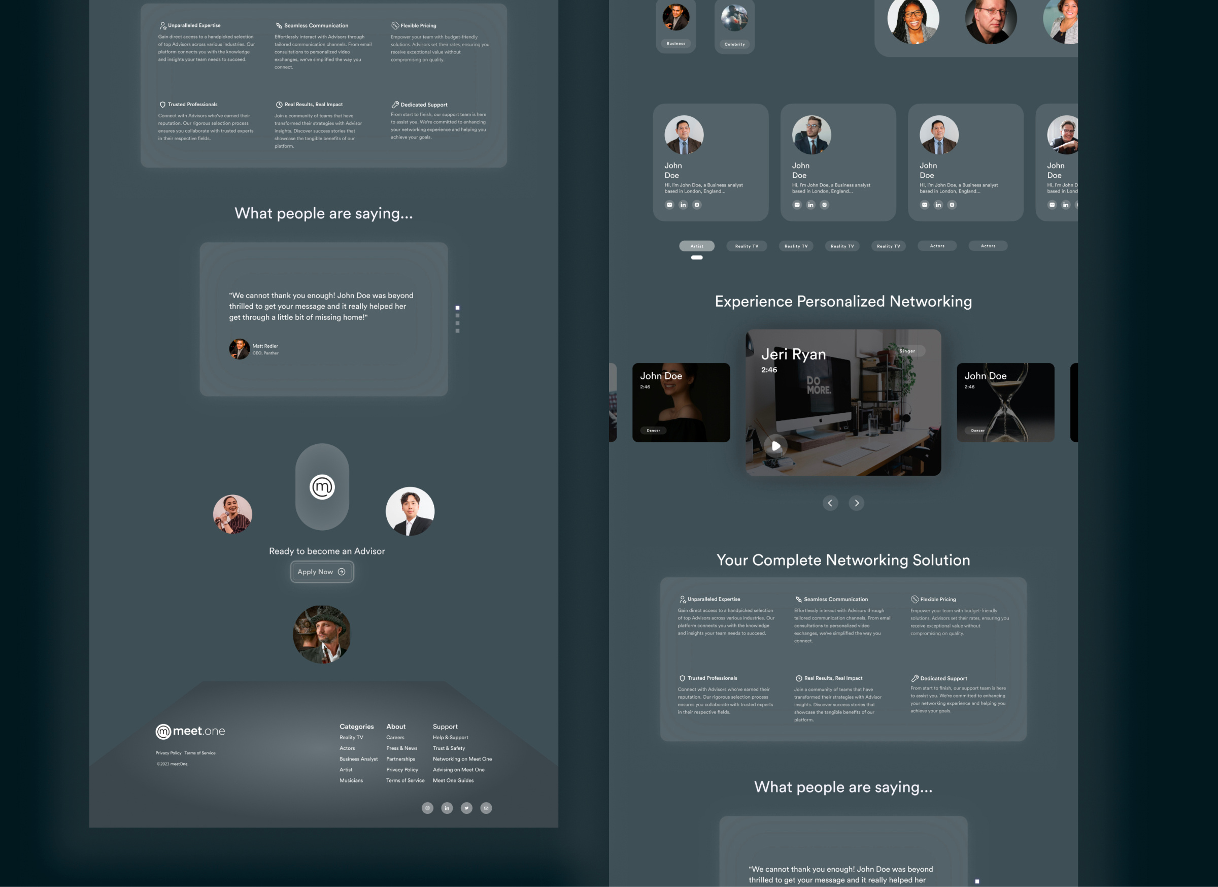 Example of Expert Framer Website Design
