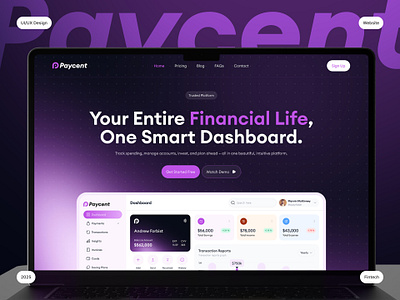 Fintech Financial SaaS Product Website UI Design figma financial financial website fintech fintech design fintech website landing page landing page design saas landing page ui ui design ui ux uiux ux website website design