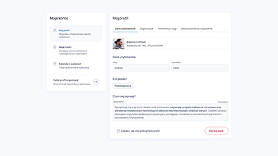 User Profile UX – Science & Business Collaboration Platform collaborationplatform dashboarddesign designsystem edtech interfaceinspiration platformdesign productdesign profilepage responsiveui saasplatform uiux userexperience userprofile usersettings uxdesign uxprocess webapp