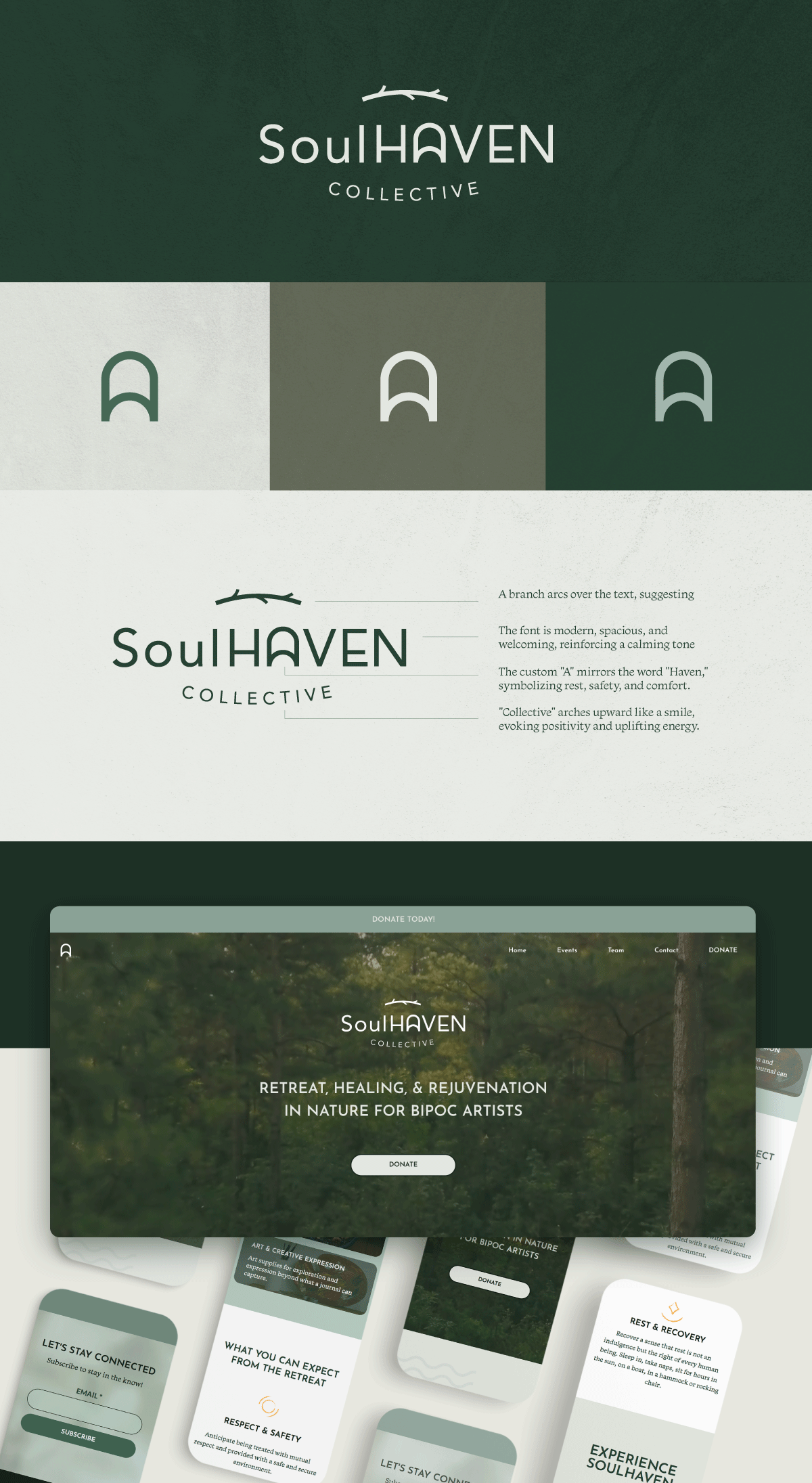 Non-Profit Brand and Website brand designer branding graphic designer logo logo designer nonprofit nonprofit brand ui design web design website design wellness wellness brand