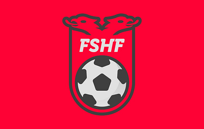 FSHF - Albanian Football Federation albania albanian badge black branding crest eagle federation football fshf identity logo minimal modern logo national team red shqiperia shqiptar soccer sports logo