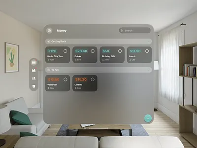 Keepfully 2 – Vision Pro UI Design apple ui vision pro visionos