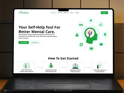 MindNest cleanui graphic design landingpage latest mentalhealth new uiux web design
