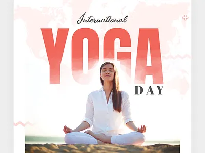 Yoga Day Poster Design landingpage mindfulness ui uidesign uishot uiux uxdesign webdesign wellness wellnessdesign yogaui