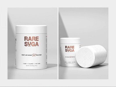 Rare Suga || Clean Motion & Refined Visual Design 3d 3dmodelling branding design jar label design product design productrender raresuga realisticrender rendering roundplasticcontainer