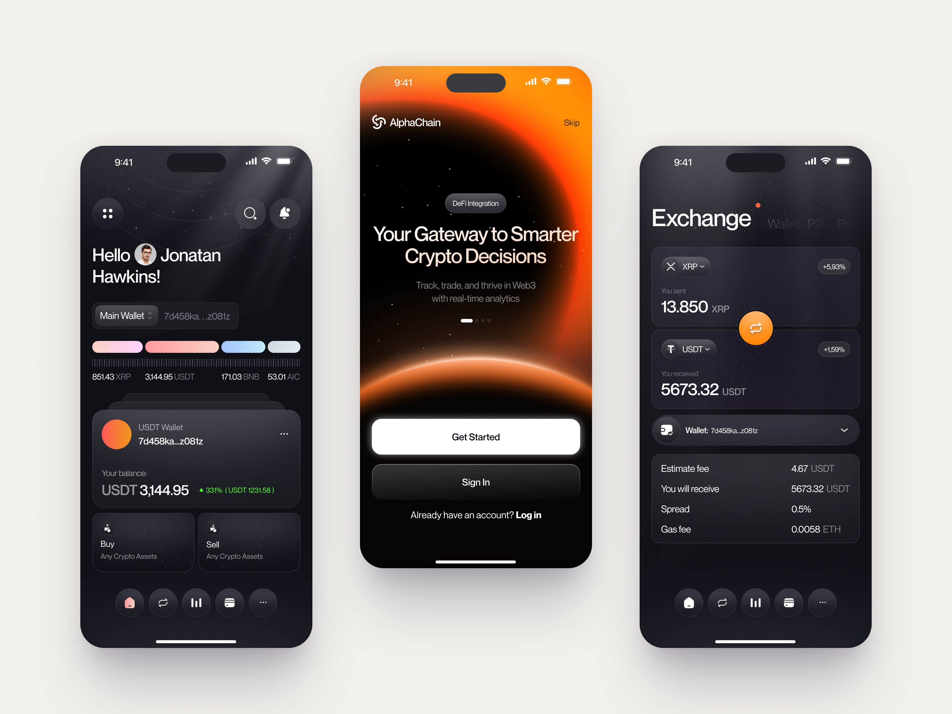 Example of Mobile App Design for Crypto