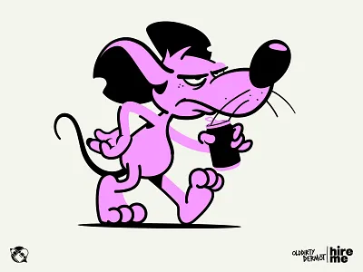 Rough Week Rat! character design graphics illustration rat rat with beer t shirt design tee design vector vector design