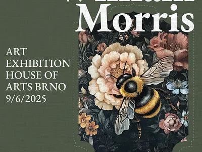 William Morris Art Exhibition ad art bee design gallery graphic design green morris poetry poster tapestry ui ux william