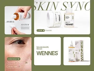 Wennes Skincare beauty branding brand identity clean clean beauty cosmetic packaging identity design logo design minimal packaging design product design product photography skincare visual identity
