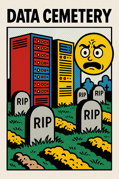 Data Cemetery pop poster print servers