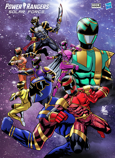 Power Rangers Solar Force - Boom! Studios artist artwork book cover character illustration comic artist comic book comic style concept cover cover art design drawing editorial hero illustration lineart poster poster art power rangers tokusatsu