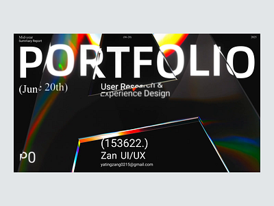 Portfolio Cover 3d animation branding interface landing page launch page spline ui uiux ux web website