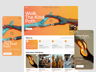 Charity Platform Web Design charity design future peace people ui ux web website world