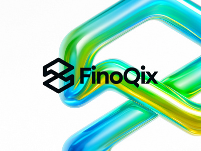 FinoQix – AI-Powered DeFi Logo Concept ai logo blockchain design crypto logo defi logo fintech branding monogram neural network smart finance web3 identity