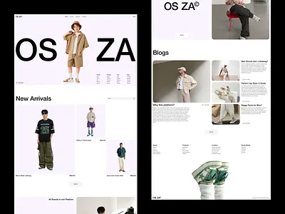 OS ZA — UI/UX Design for Fashion E-Commerce Website clean design creative design design inspiration digital store ecommerce fashion store homepage landing page design minimalist modern design online store product design product page shop design shopping ui uiux design visual design waxyweb web design website design