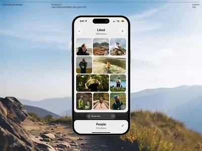 Like Page in Mobile Gallery App animation app app design design gallery mobile mobile app photo photogallery ui ui design