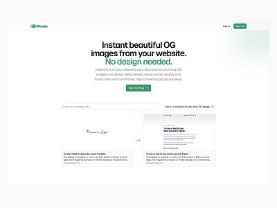 Mosaic Landing ✨ design header hero landing landing page minimal saas ui web design