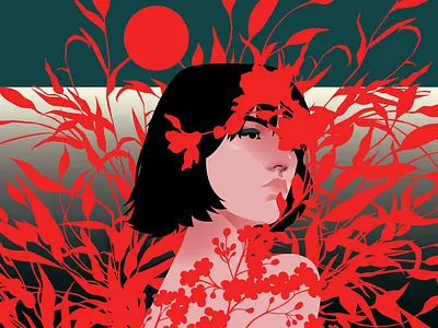 Flowers & Lovers abstract blog post branding branding illustration composition design flowers flowral identity illustration laconic lines minimal portrait portrait illustration poster woman woman illustration