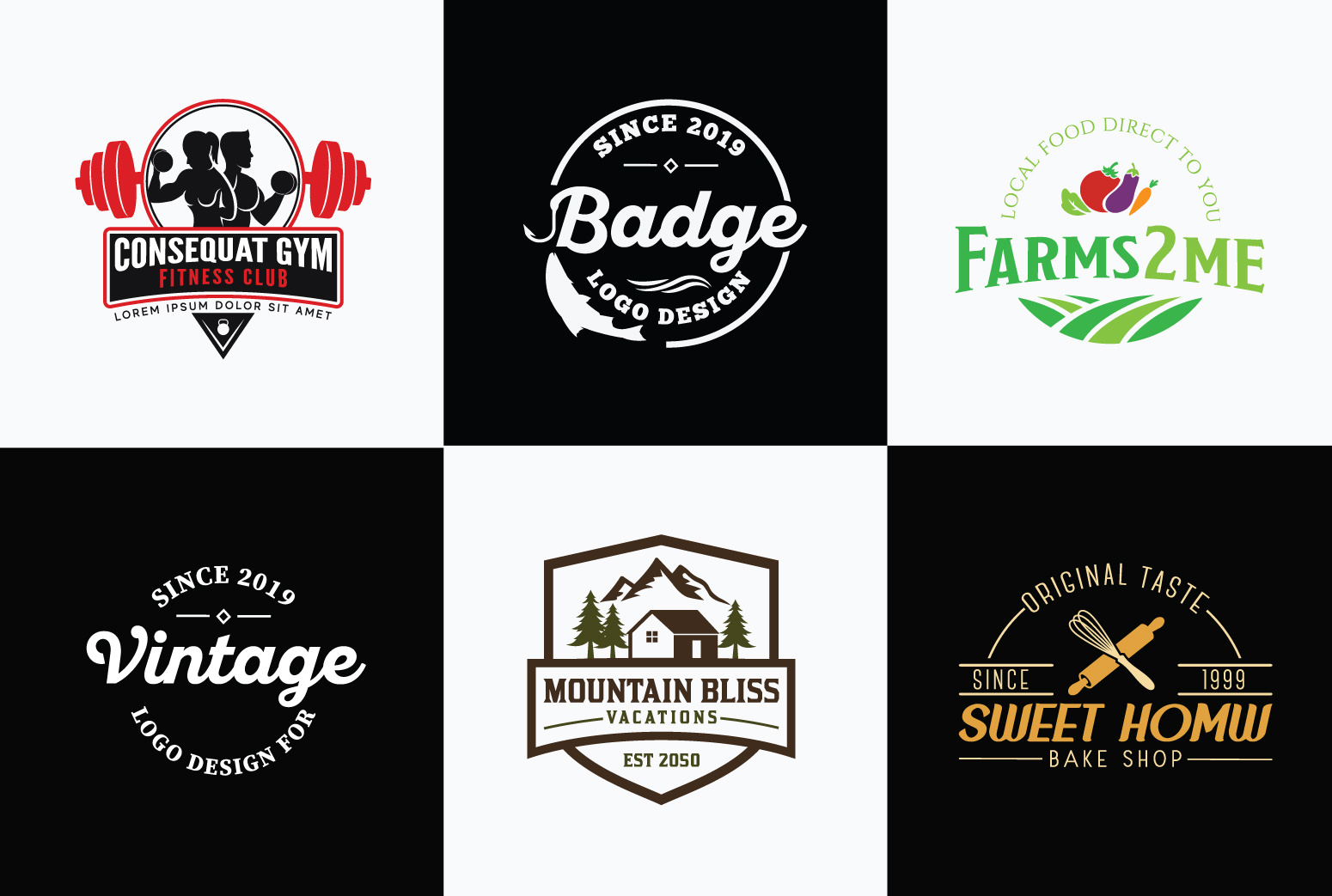 Example of Vintage Logo, Retro Logo Design