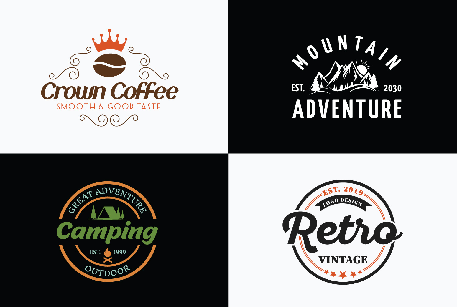 Example of Vintage Logo, Retro Logo Design