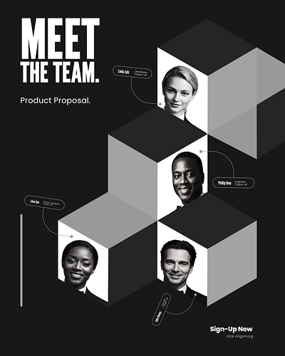 Meet the team poster branding design flyer graphic design illustration logo motion graphics poster presentation team typography vector