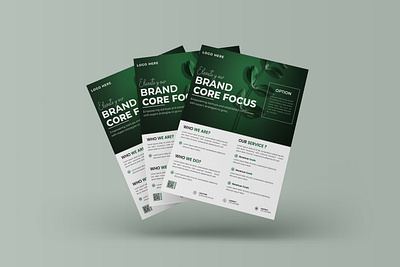 Brand Focus Flyer Design – Modern, Clean Corporate Layout" branding graphic design