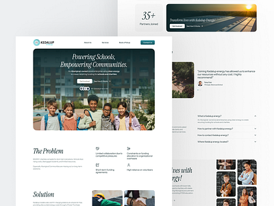 Kedalup Energy Landing Page energy home page landing page ui uiux webdesign website