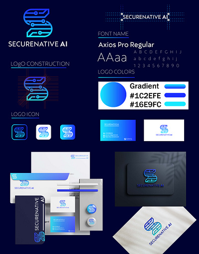 Securentive AI logo and logo branding design brandidentitiy branding creative logo design fiverr graphic design illustration logo logo design logo maker logodesigner logodesing ui