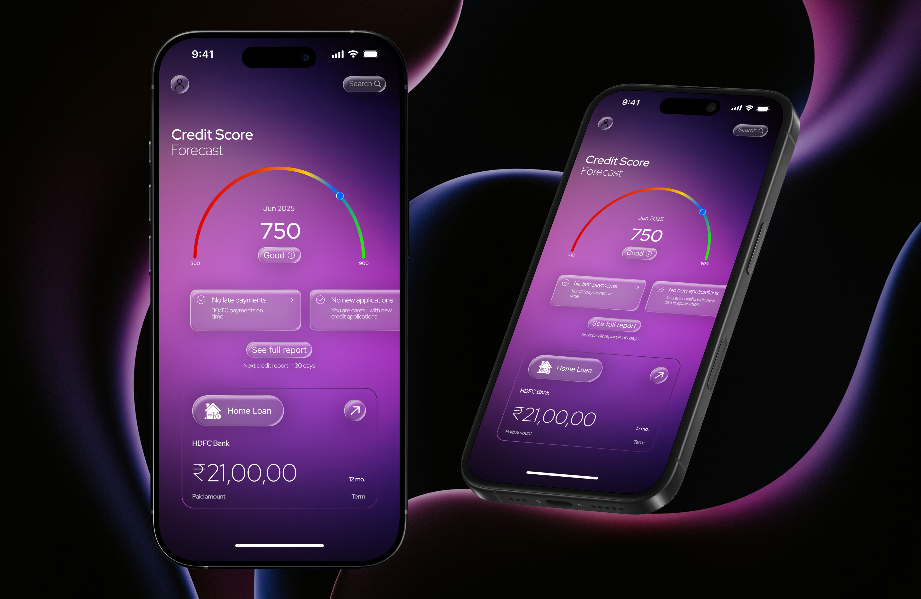 DailyUI #004- Credit Score Forecast apple appleliquidglass bank banks cibilscore creditcard creditscore dailyui googlepay graphic design homeloan liquid glass liquidglass payment payments paytm ui