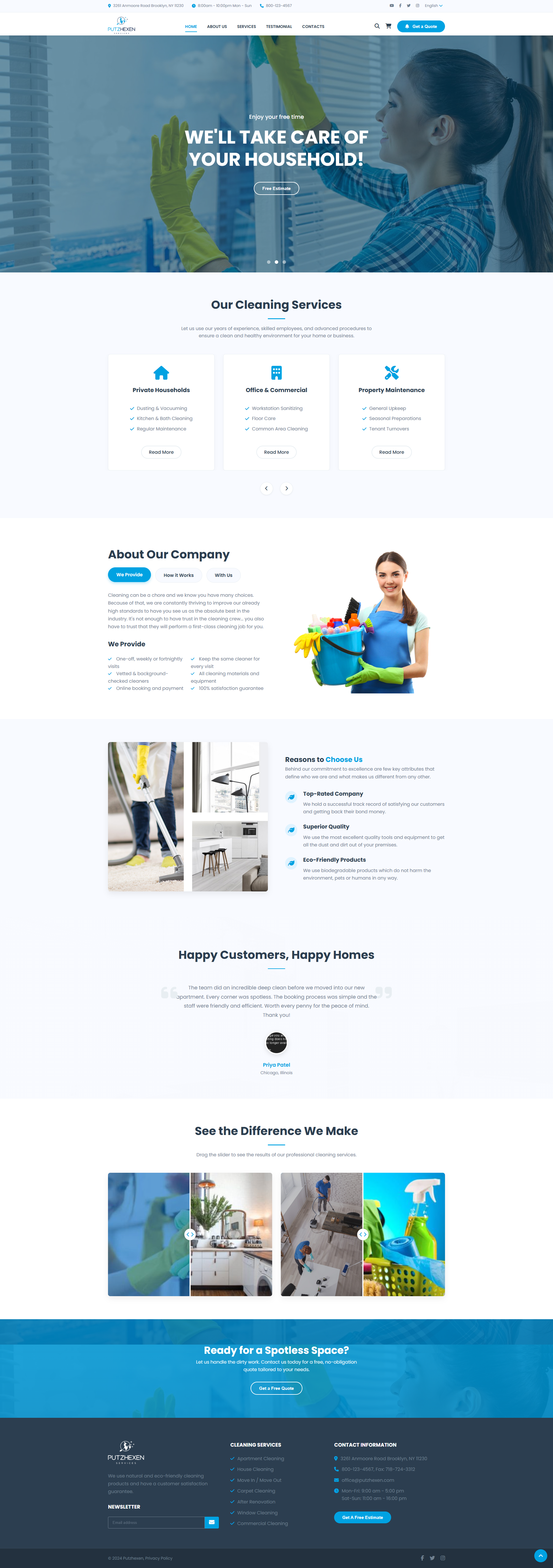 Cleaning Landing Page website inspiration