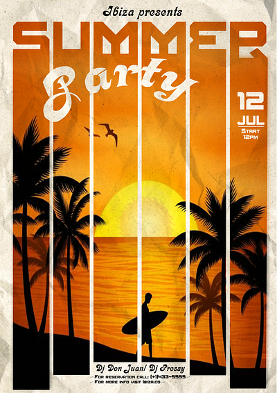 Summer Party Flyer branding design flyer graphic design logo typography