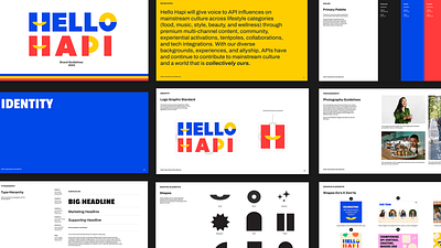 HELLO HAPI Brand Guidelines brand design brand guidelines brand system branding graphic design logo design social media visual identity