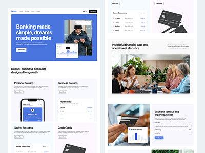 Nextra Fintech Website minimal and clean design ui