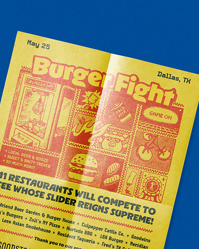 Burger Fight 2025 Poster art direction graphic design illustration poster design