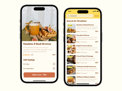 Food and Beverage App Design beverage food interaction design restaurant