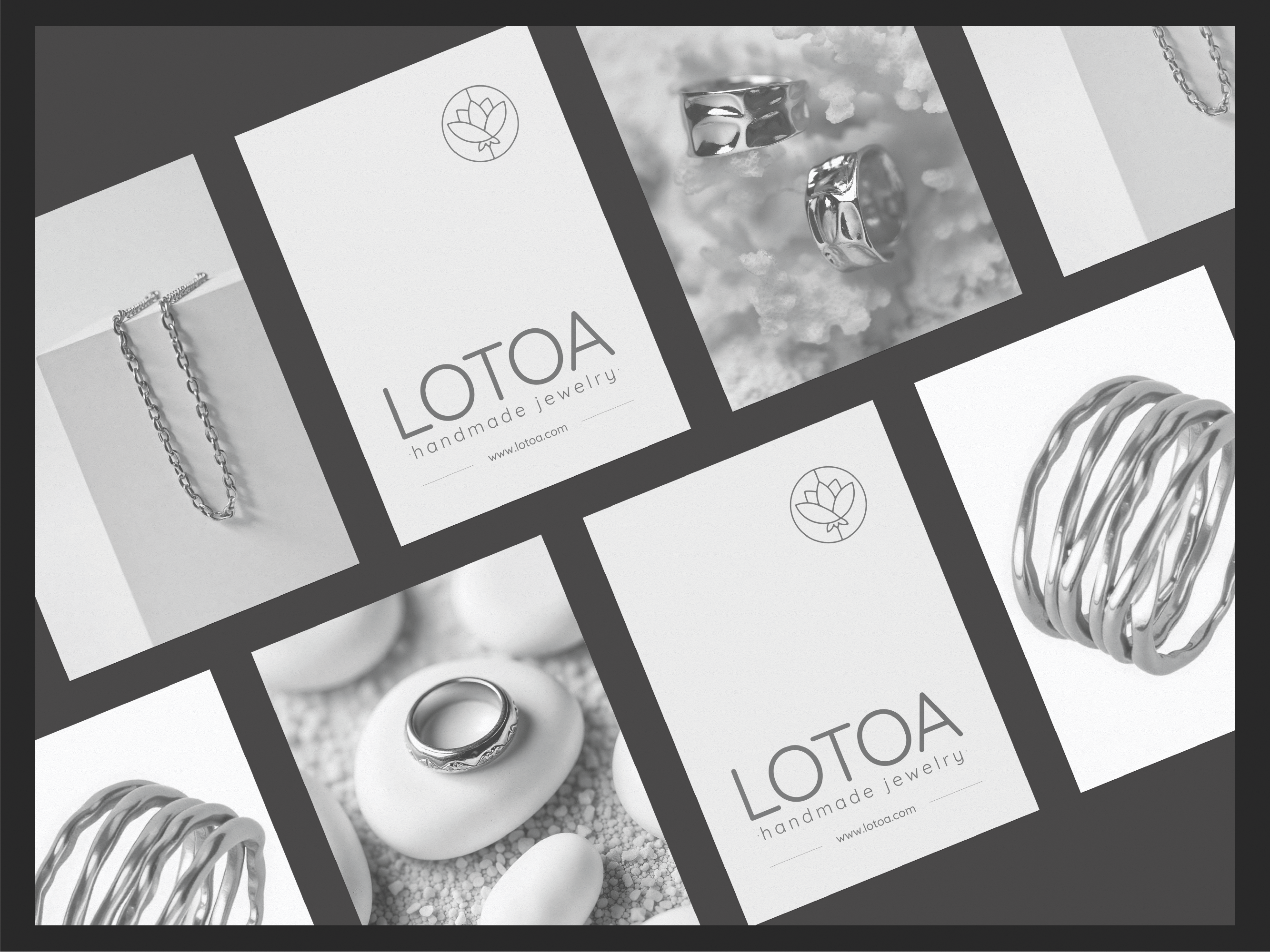 Logo Adaptation to Different Visual Contexts artisan jewelry botanical design brand brand identity brand system branding clean logo design elegant branding ethical brand graphic design handmade logo jewelry logo logo design lotus logo minimal logo organic design vector visual identity