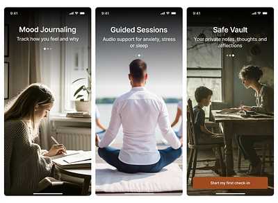 Designing for emotions, not just actions branding brownui emotion featured figma freelance graphic design mental health mindful mobile app safe ui uidesign user interface ux uxdesign
