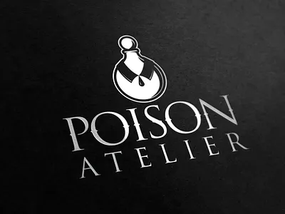 POISON ATELIER alchemy atelier balck identity illustrator logo medical poison wear white