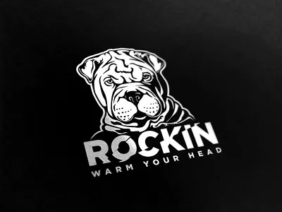 ROCKIN buff dog famous head identity logo recomendation rockin shar pei ski super warm