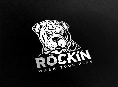 ROCKIN buff dog famous head identity logo recomendation rockin shar pei ski super warm