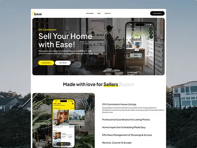 Real Estate Landing Page app design house interface landing page marketing one page real estate single page ui ui ux ux web website