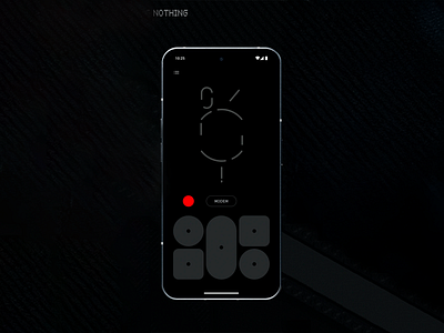 Nothing Phone Glyph Interface Concept ai app design application black dark dark mode dark tone design interface mobile modern ui simple ui ui ui design user user friendly uxui web design