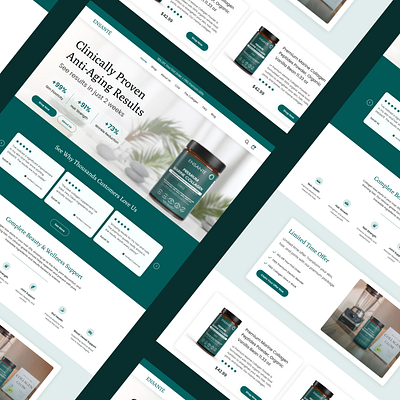 Home page Redesign - UI UX interface landing page luxary produit redesign site ui user experience ux web webdesign websute